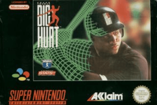 Frank Thomas Big Hurt Baseball box art for Super Nintendo